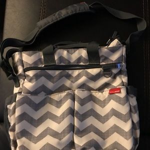 Skip hop messenger diaper bag